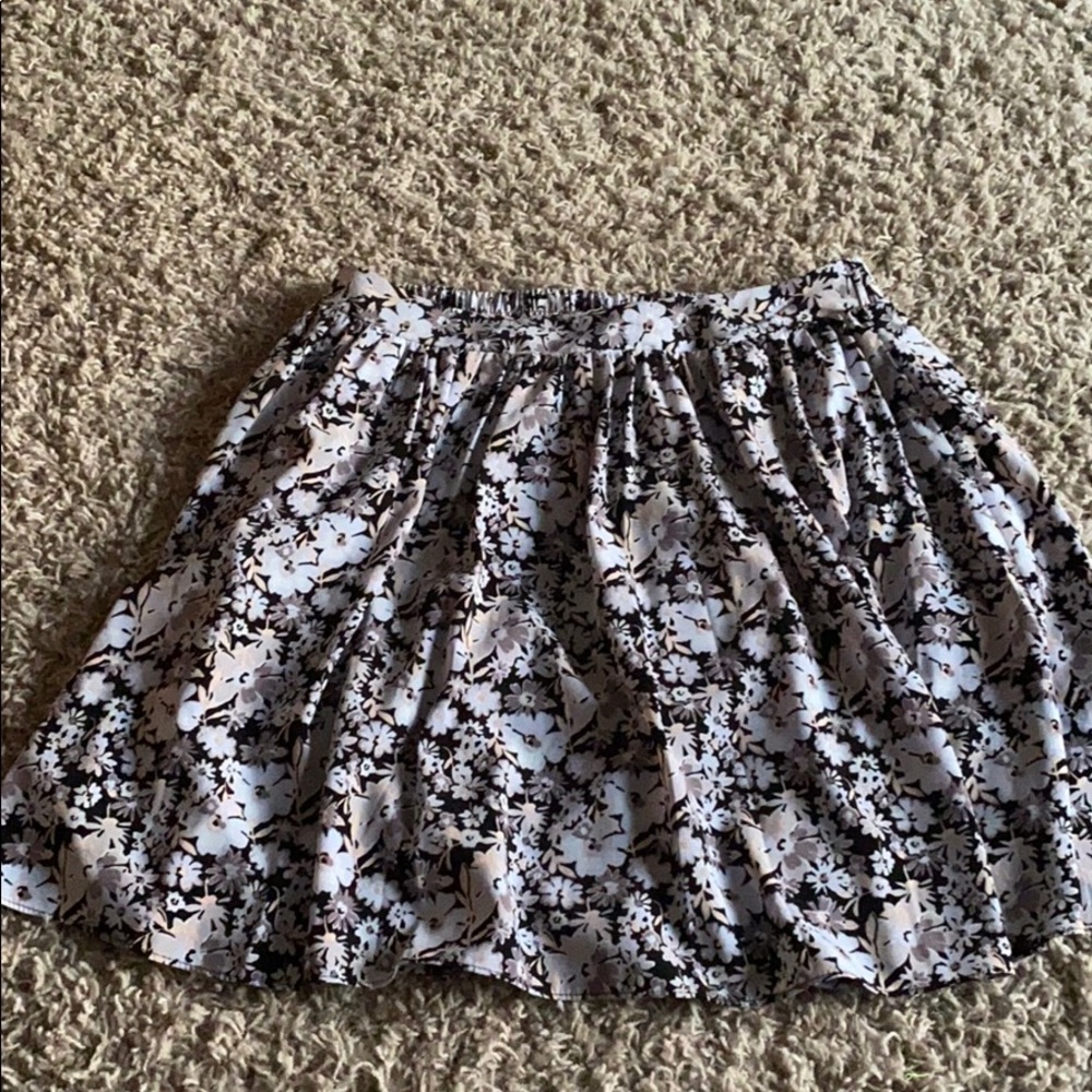 Pleated floral skirt